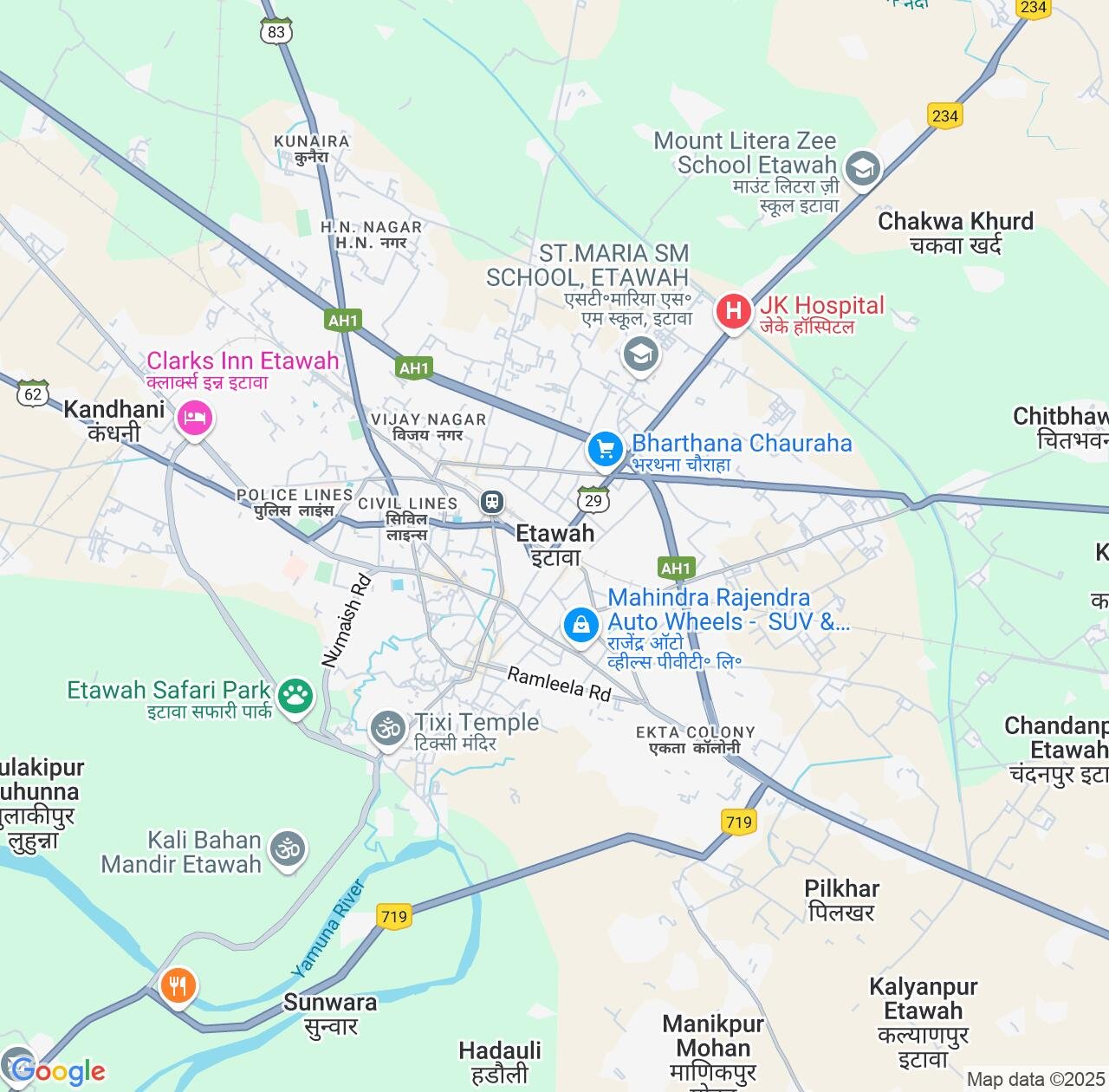 Map image for Intellectual Property Lawyers in Etawah and Uttar Pradesh IP firms at coordinates  ; .