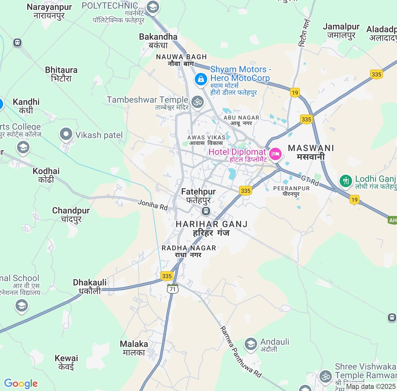 Map image for Intellectual Property Lawyers in Fatehpur and Uttar Pradesh IP firms at coordinates  ; .