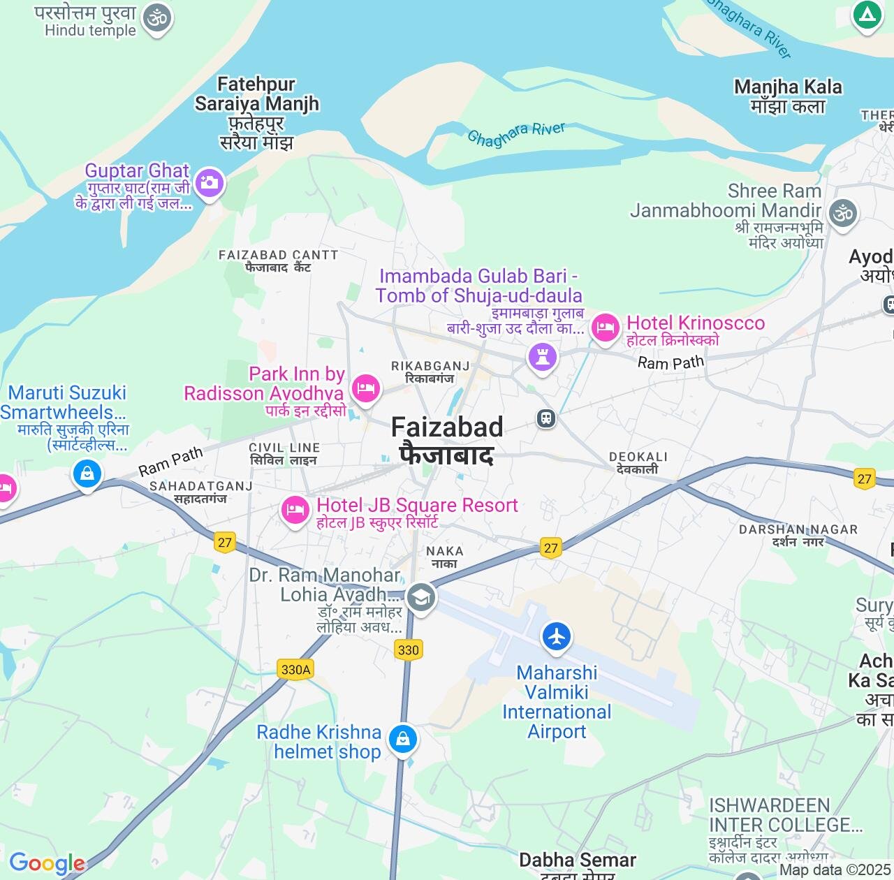 Map image for Intellectual Property Lawyers in Fyzabad and Uttar Pradesh IP firms at coordinates  ; .