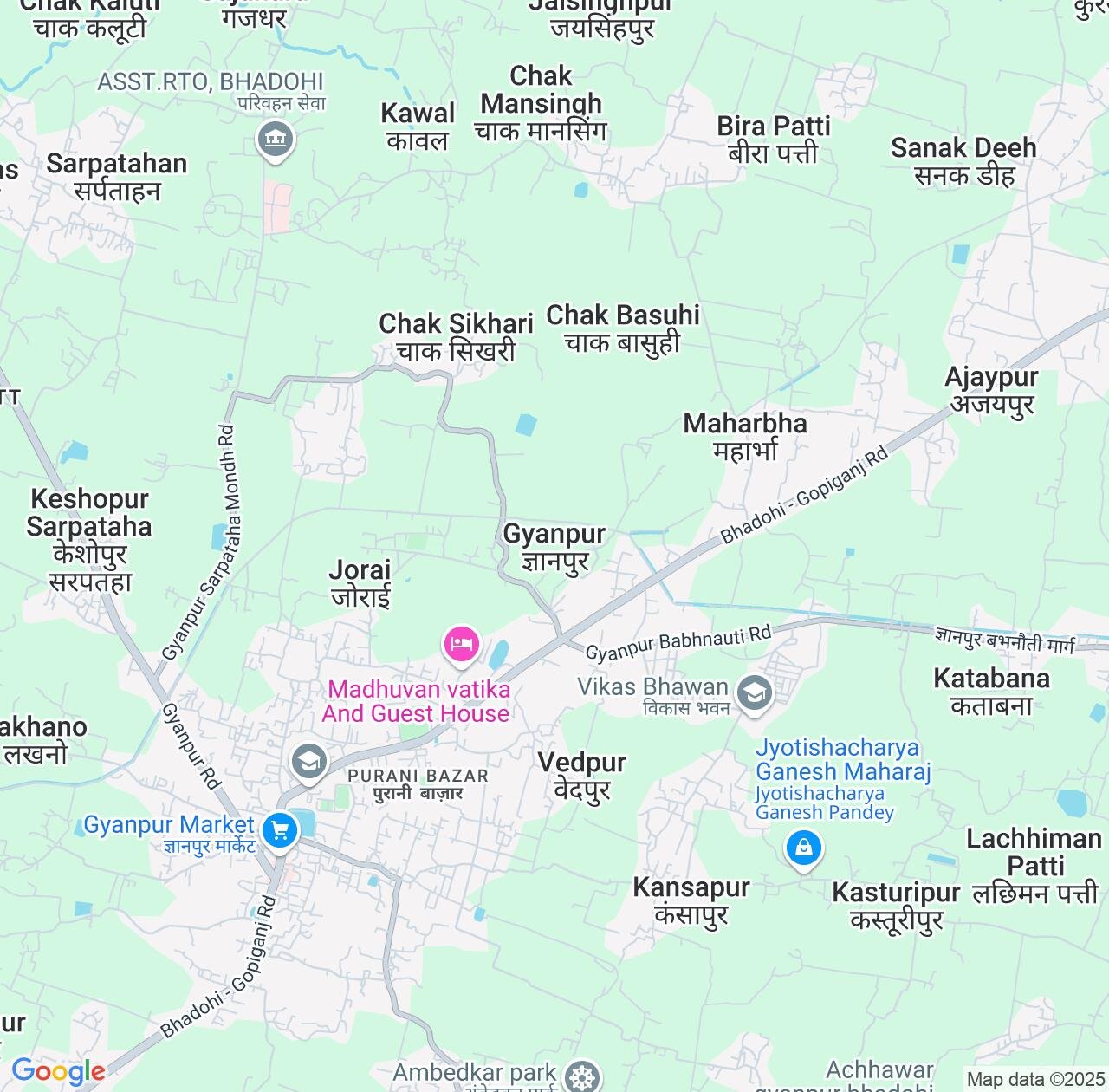 Map image for Intellectual Property Lawyers in Gyanpur and Uttar Pradesh IP firms at coordinates  ; .