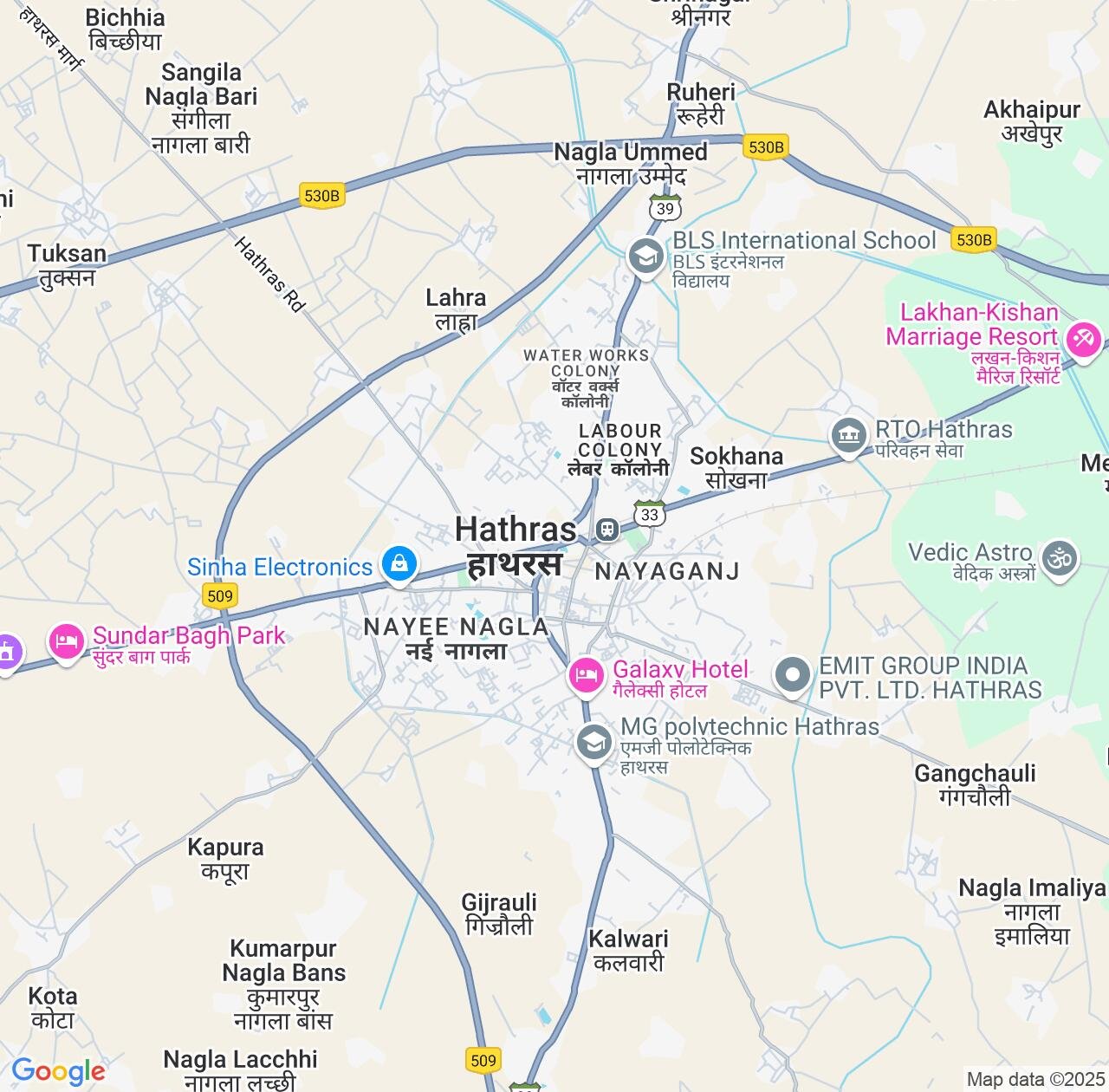 Map image for Intellectual Property Lawyers in Hathras and Uttar Pradesh IP firms at coordinates  ; .