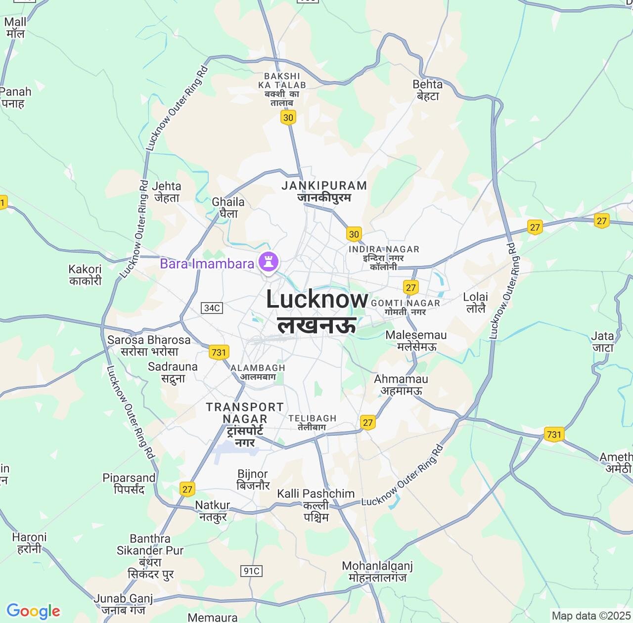 Map image for Intellectual Property Lawyers in Lucknow and Uttar Pradesh IP firms at coordinates  ; .