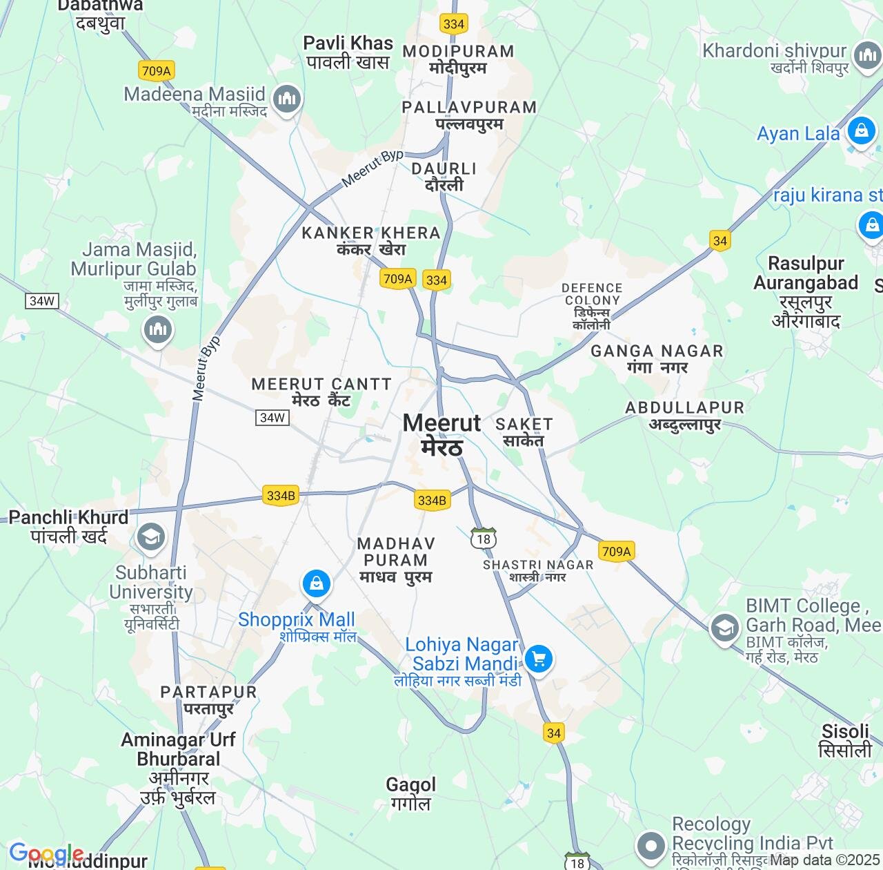 Map image for Intellectual Property Lawyers in Meerut and Uttar Pradesh IP firms at coordinates  ; .
