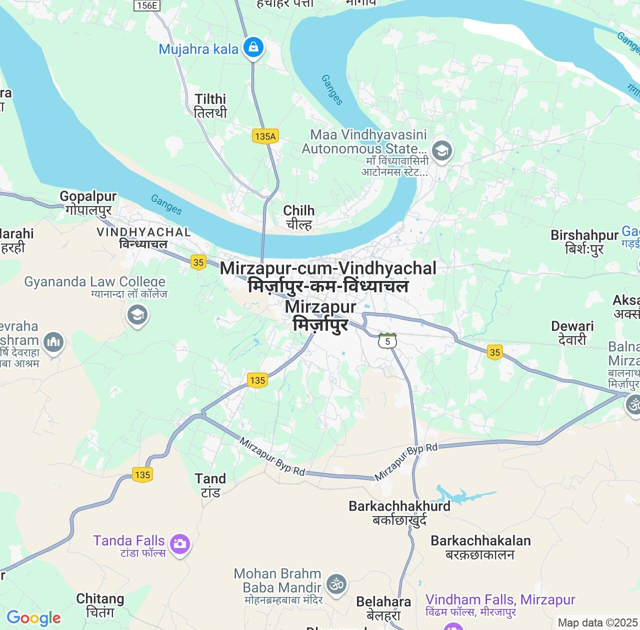 Map image for Intellectual Property Lawyers in Mirzapur and Uttar Pradesh IP firms at coordinates  ; .