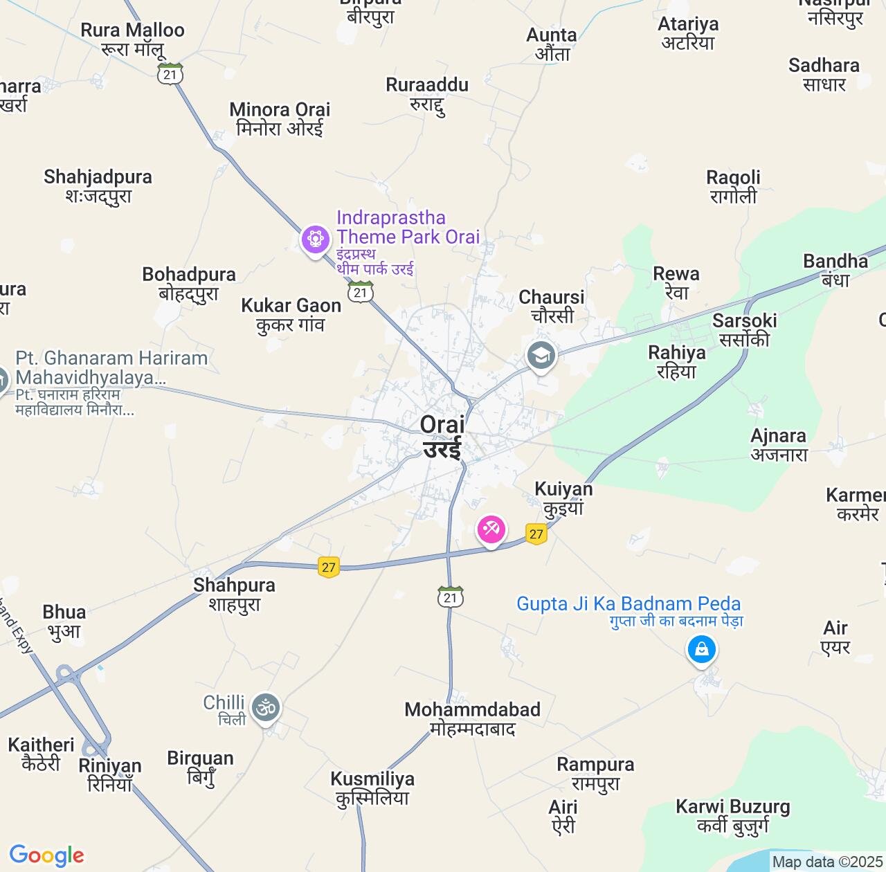 Map image for Intellectual Property Lawyers in Orai and Uttar Pradesh IP firms at coordinates  ; .