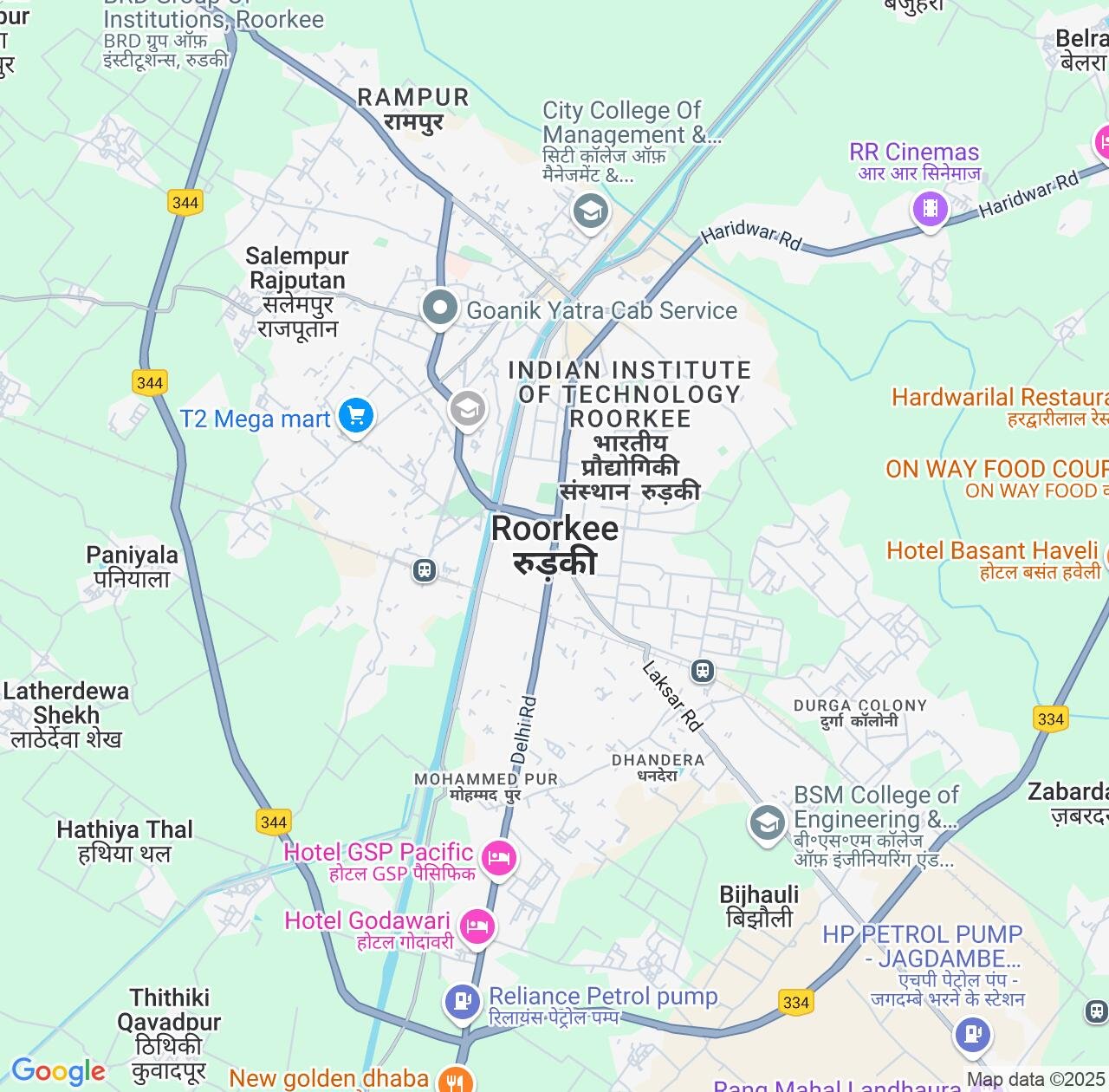 Map image for Intellectual Property Lawyers in Roorkee and Uttarakhand IP firms at coordinates  ; .