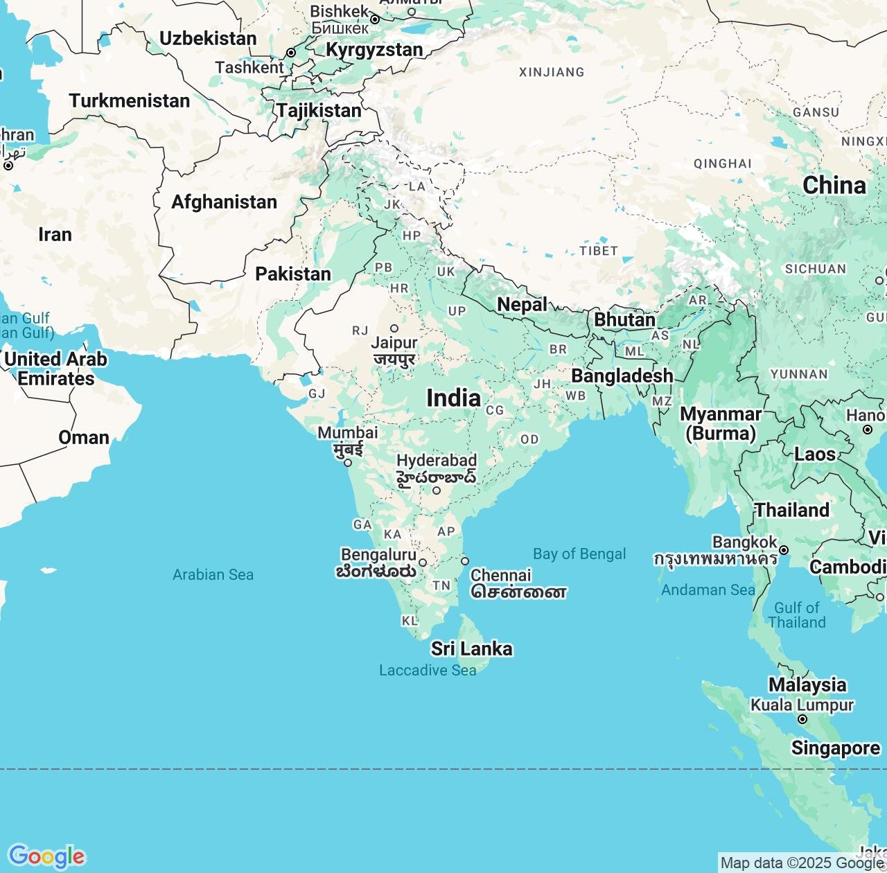 Map image for Intellectual Property Lawyers in India and Asia IP firms at coordinates  ; .