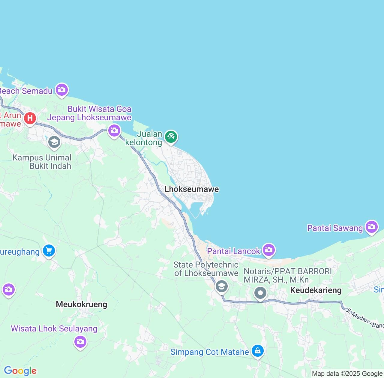 Map image for Intellectual Property Lawyers in Lhokseumawe and Aceh IP firms at coordinates  ; .