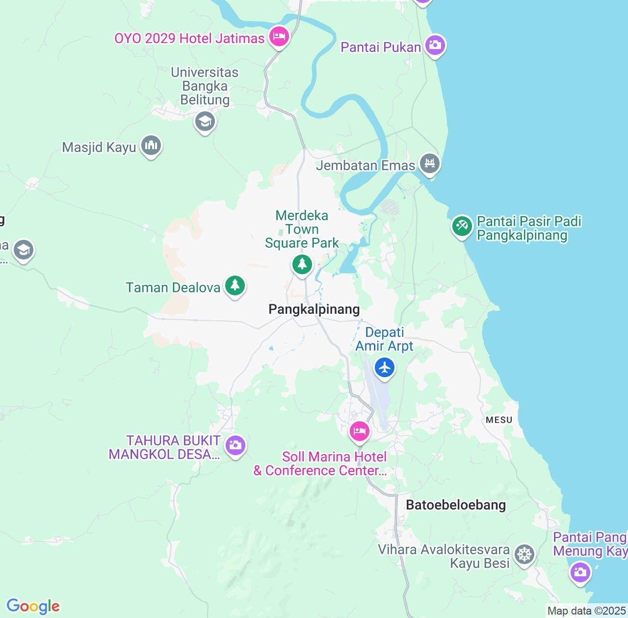 Map image for Intellectual Property Lawyers in Pangkalpinang and Bangka–Belitung Islands IP firms at coordinates  ; .