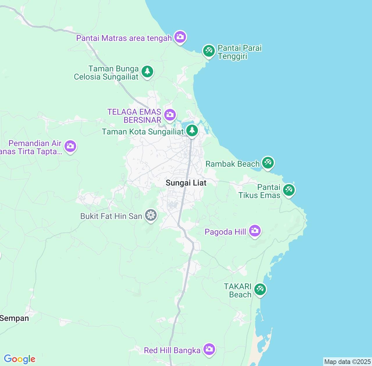 Map image for Intellectual Property Lawyers in Sungailiat and Bangka–Belitung Islands IP firms at coordinates  ; .
