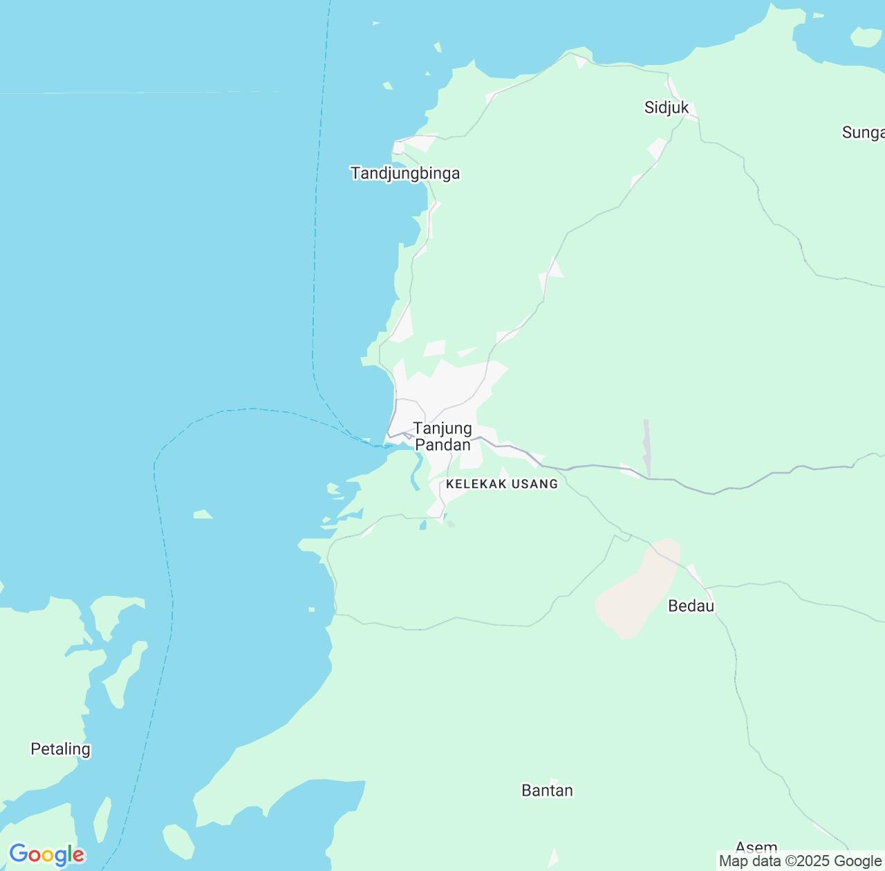 Map image for Intellectual Property Lawyers in Tanjung Pandan and Bangka–Belitung Islands IP firms at coordinates  ; .