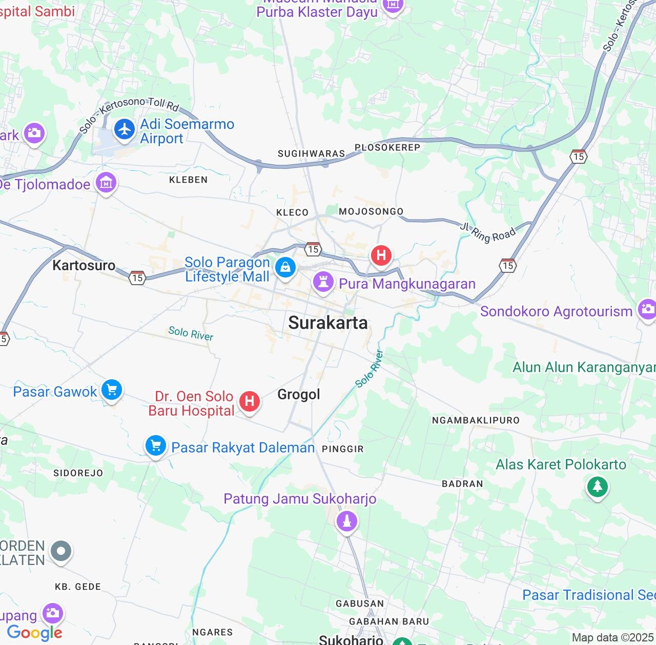 Map image for Intellectual Property Lawyers in Surakarta and Central Java IP firms at coordinates  ; .