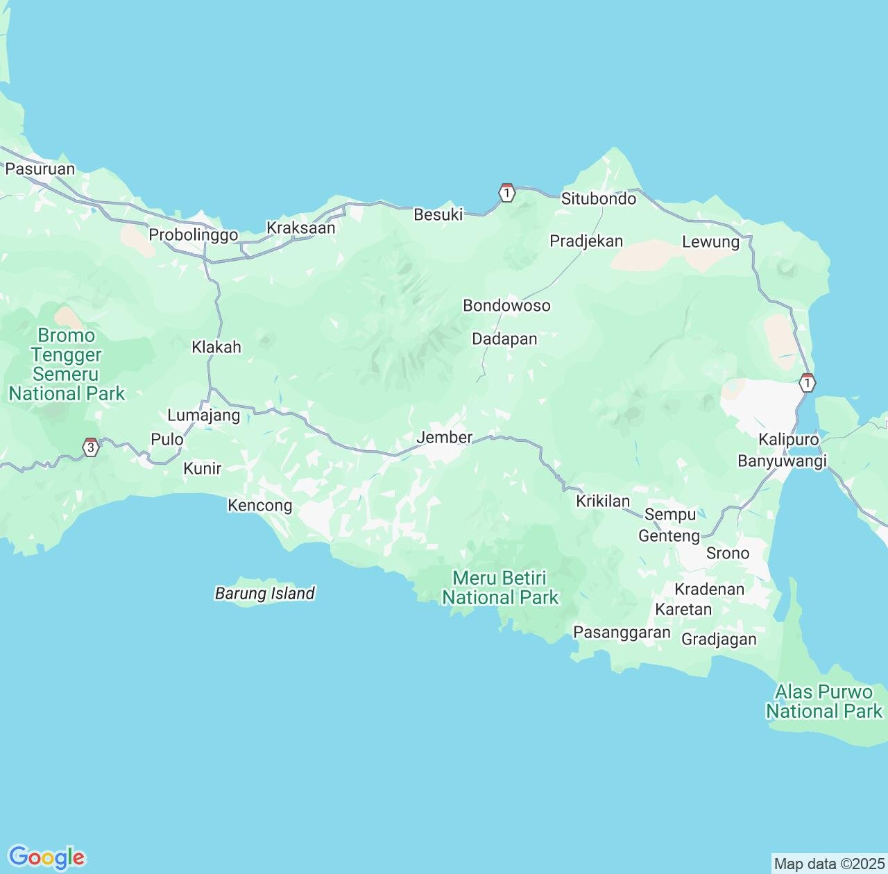 Map image for Intellectual Property Lawyers in Jember and East Java IP firms at coordinates  ; .