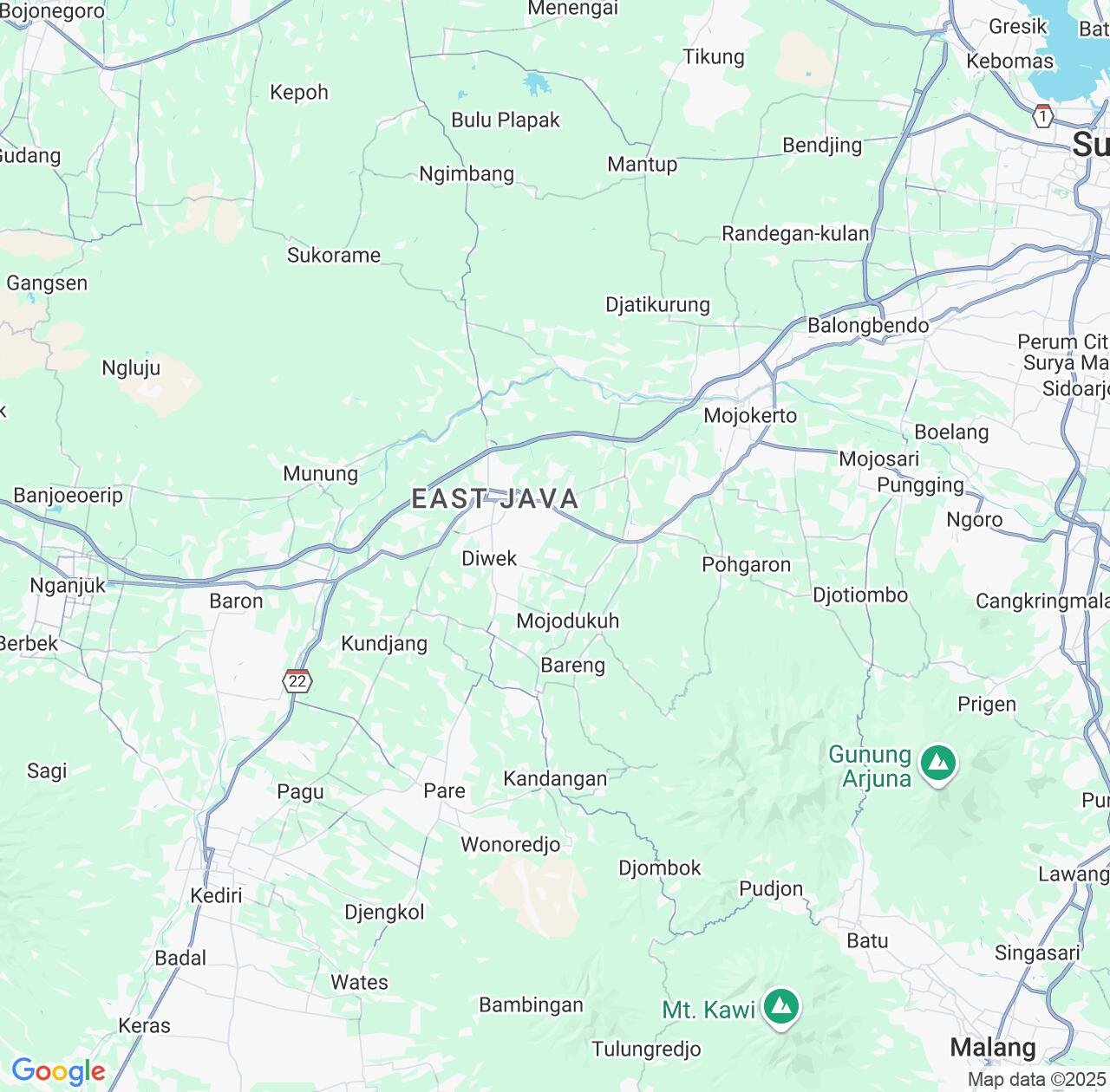 Map image for Intellectual Property Lawyers in Jombang and East Java IP firms at coordinates  ; .