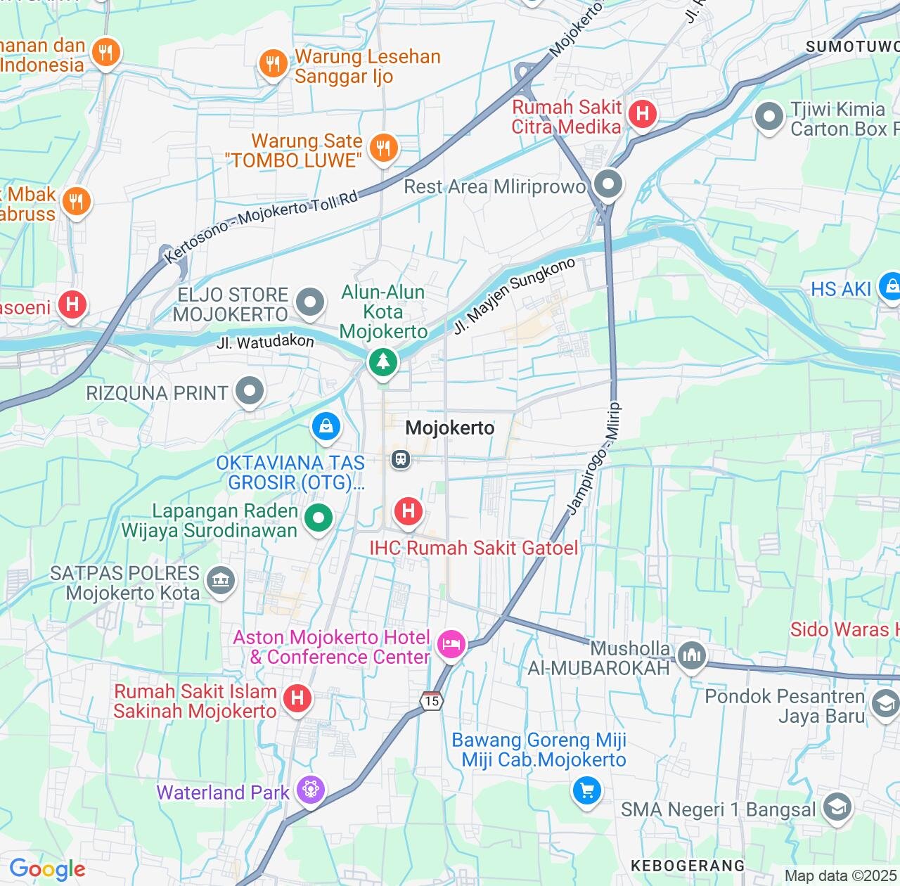 Map image for Intellectual Property Lawyers in Mojokerto and East Java IP firms at coordinates  ; .