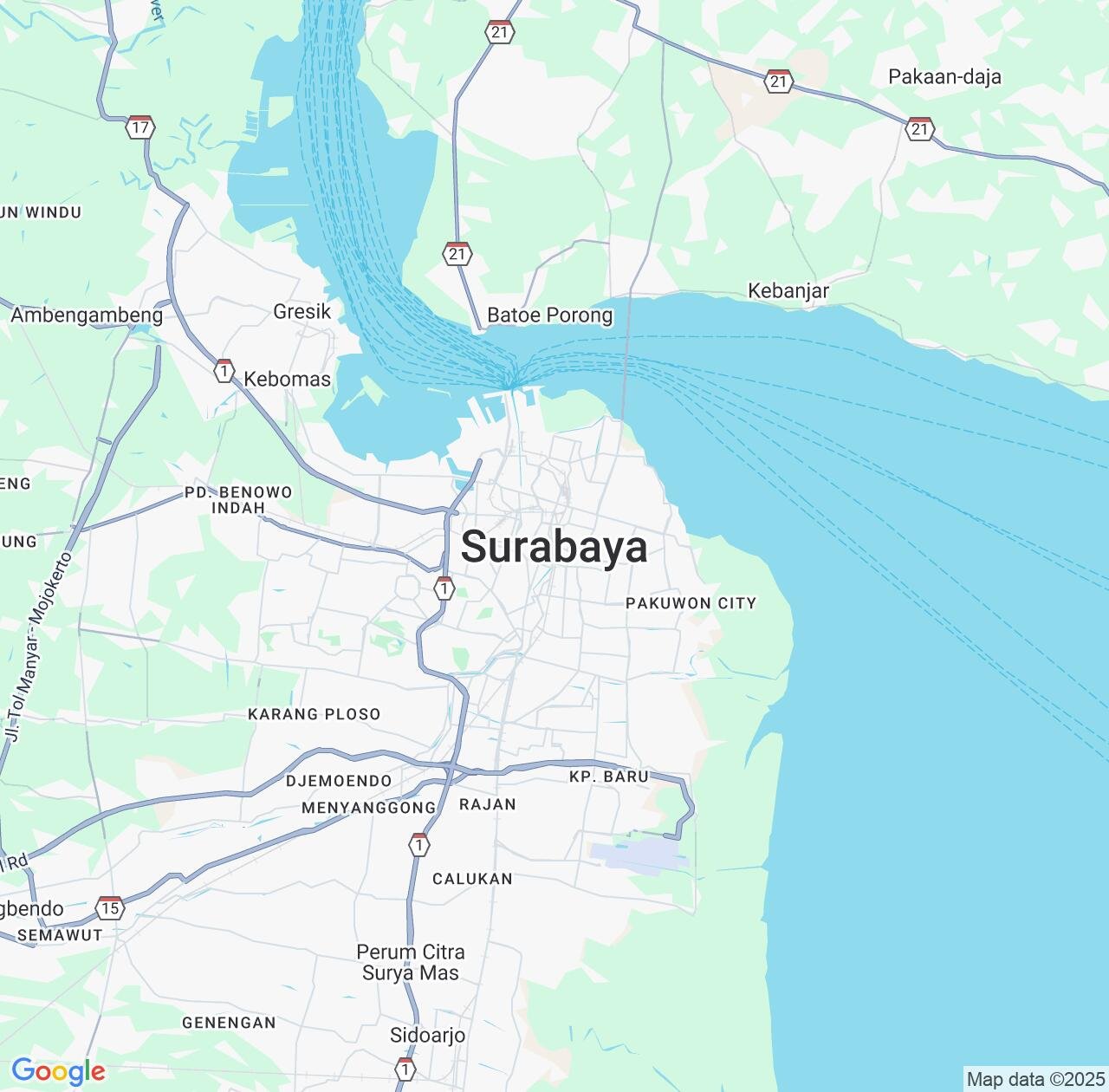 Map image for Intellectual Property Lawyers in Surabaya and East Java IP firms at coordinates  ; .