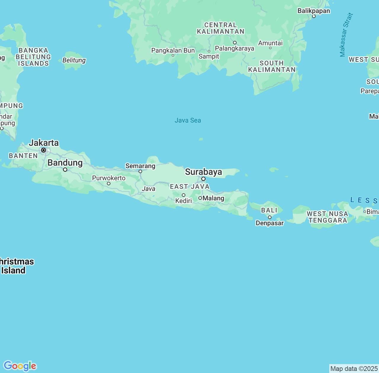 Map image for Intellectual Property Lawyers in East Java and Indonesia IP firms at coordinates  ; .