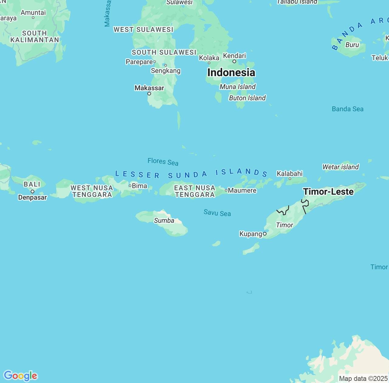 Map image for Intellectual Property Lawyers in East Nusa Tenggara and Indonesia IP firms at coordinates  ; .