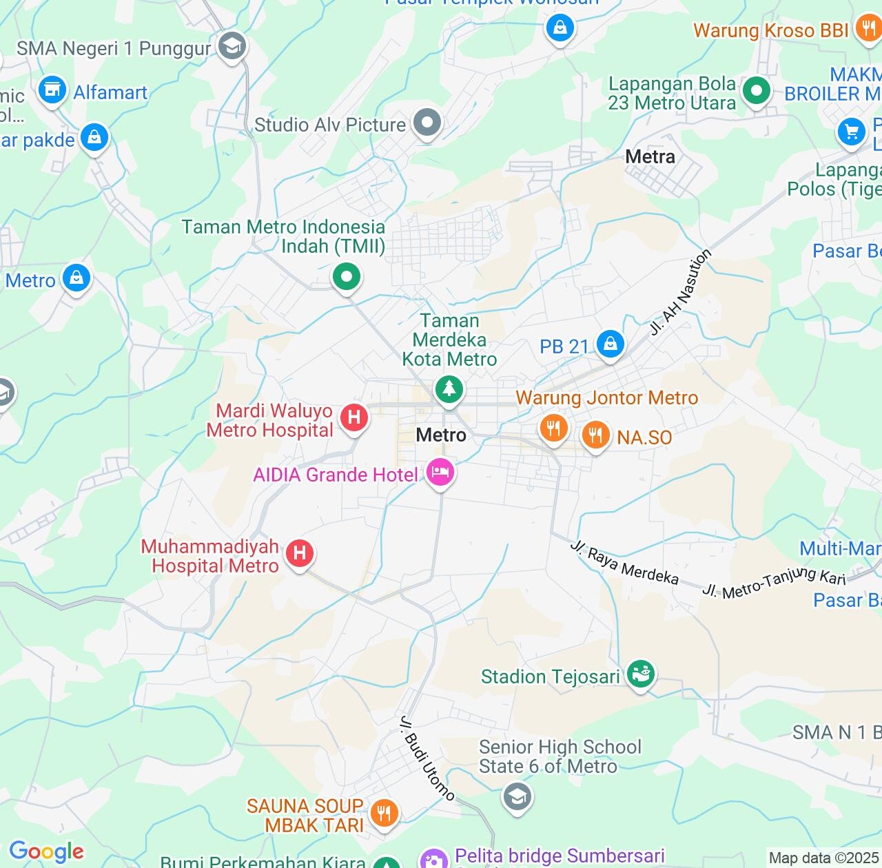Map image for Intellectual Property Lawyers in Metro and Lampung IP firms at coordinates  ; .