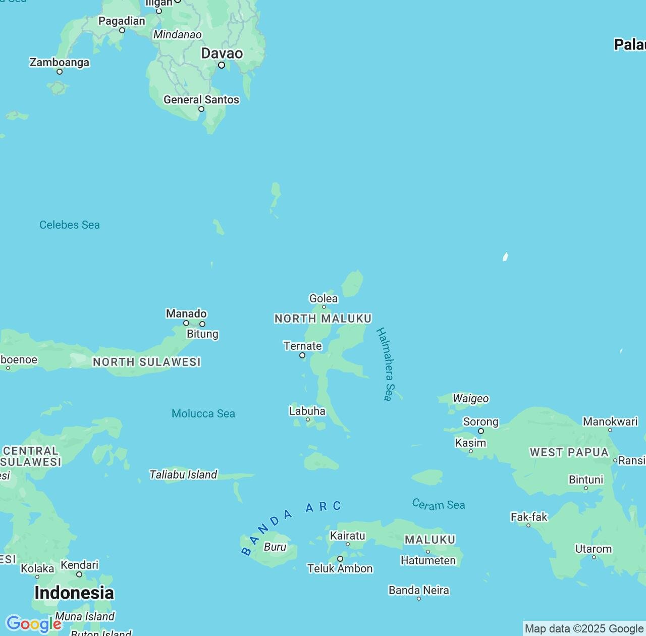 Map image for Intellectual Property Lawyers in North Maluku and Indonesia IP firms at coordinates  ; .