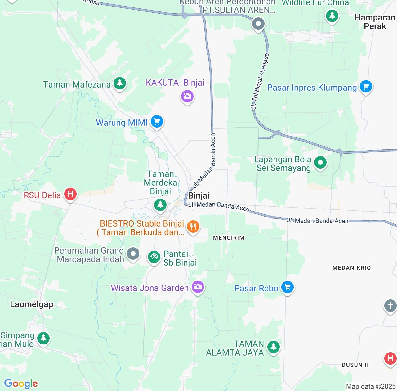 Map image for Intellectual Property Lawyers in Binjai and North Sumatra IP firms at coordinates  ; .