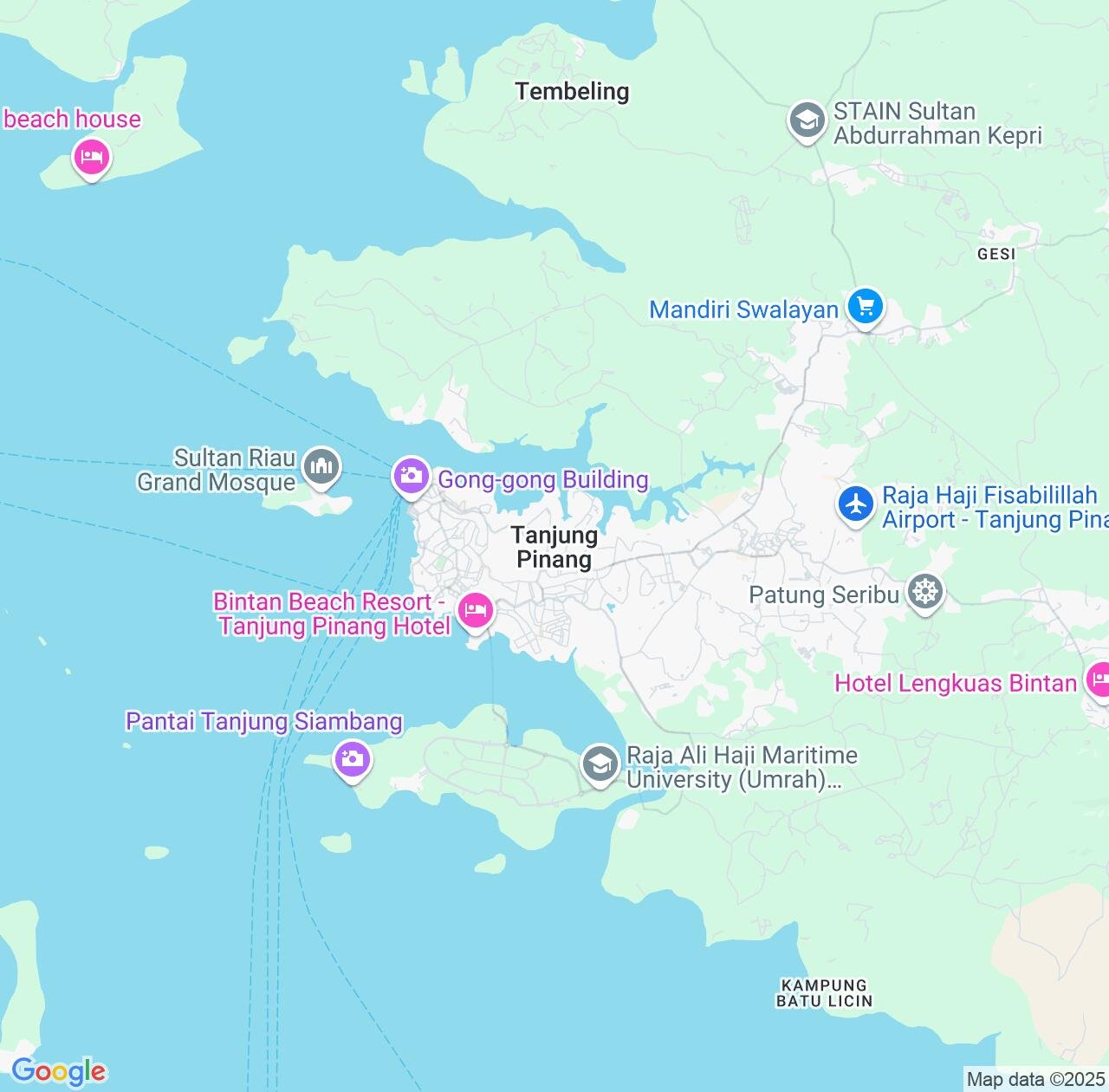 Map image for Intellectual Property Lawyers in Tanjung Pinang and Riau Islands IP firms at coordinates  ; .