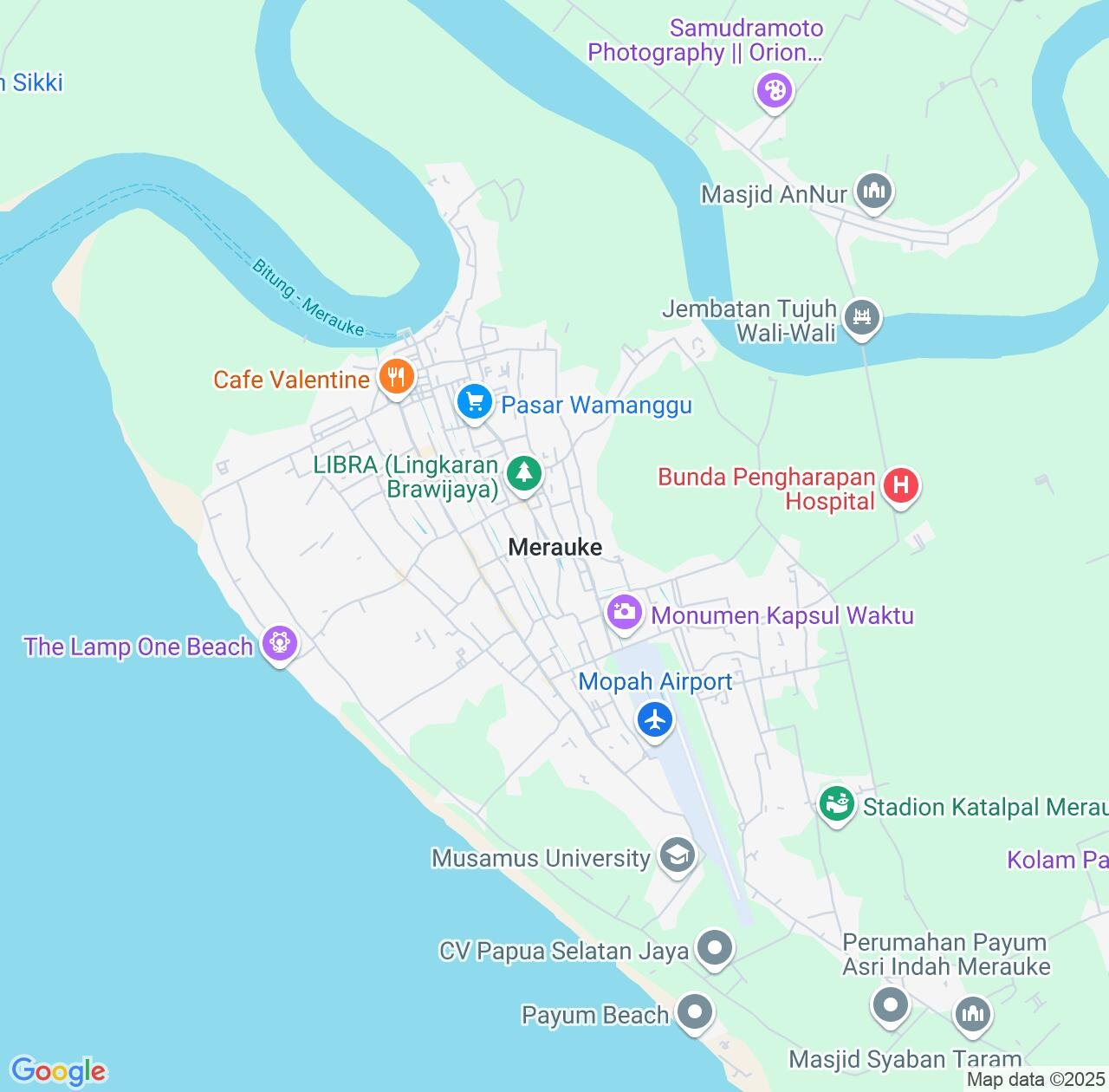 Map image for Intellectual Property Lawyers in Merauke and South Papua IP firms at coordinates  ; .