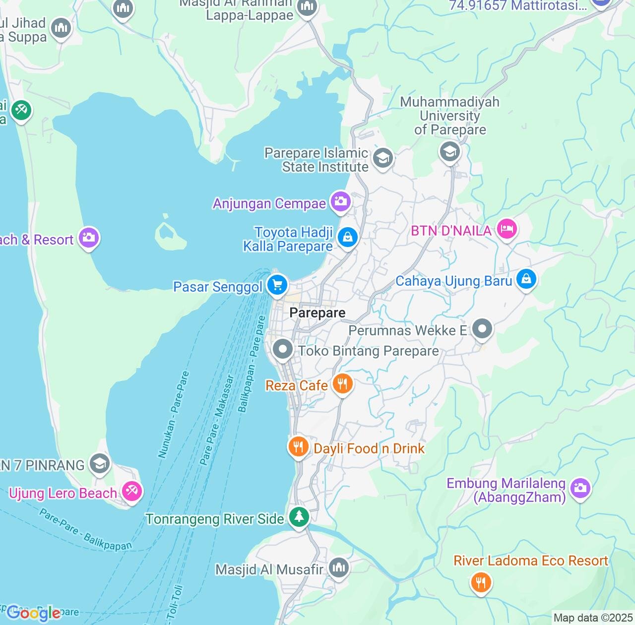 Map image for Intellectual Property Lawyers in Parepare and South Sulawesi IP firms at coordinates  ; .