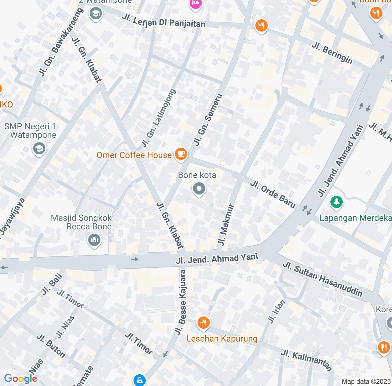 Map image for Intellectual Property Lawyers in Watampone and South Sulawesi IP firms at coordinates  ; .