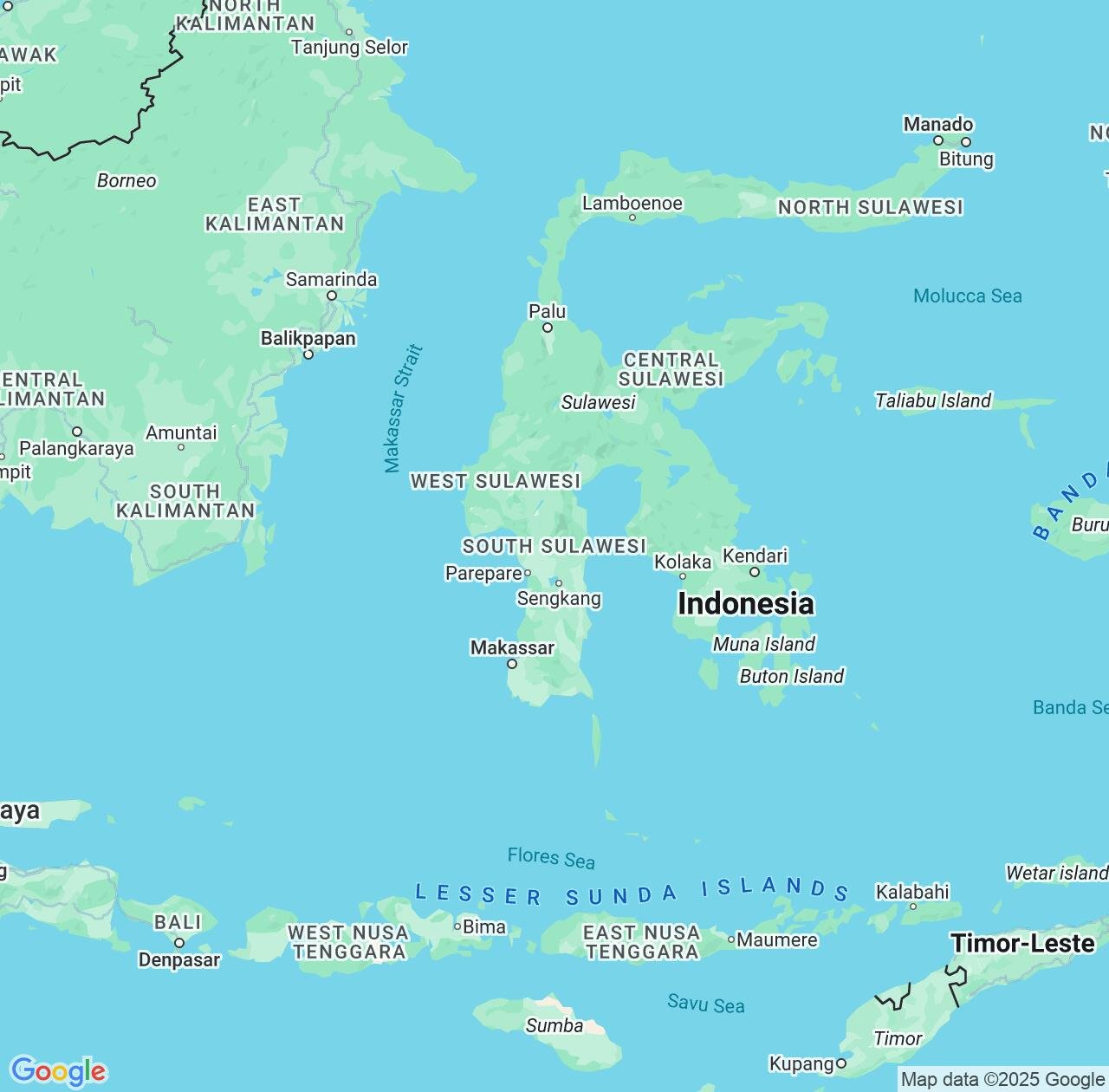 Map image for Intellectual Property Lawyers in South Sulawesi and Indonesia IP firms at coordinates  ; .