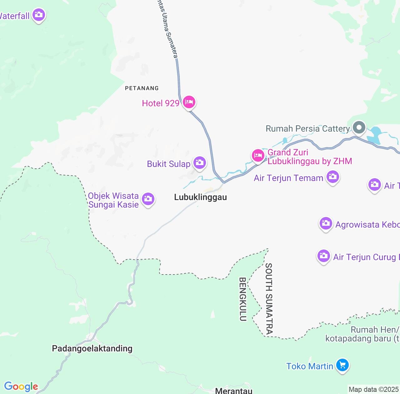 Map image for Intellectual Property Lawyers in Lubuklinggau and South Sumatra IP firms at coordinates  ; .