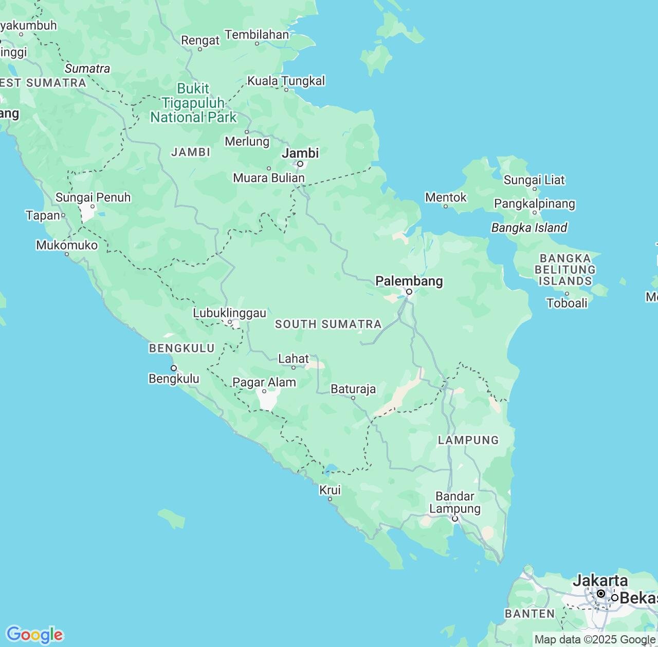 Map image for Intellectual Property Lawyers in South Sumatra and Indonesia IP firms at coordinates  ; .