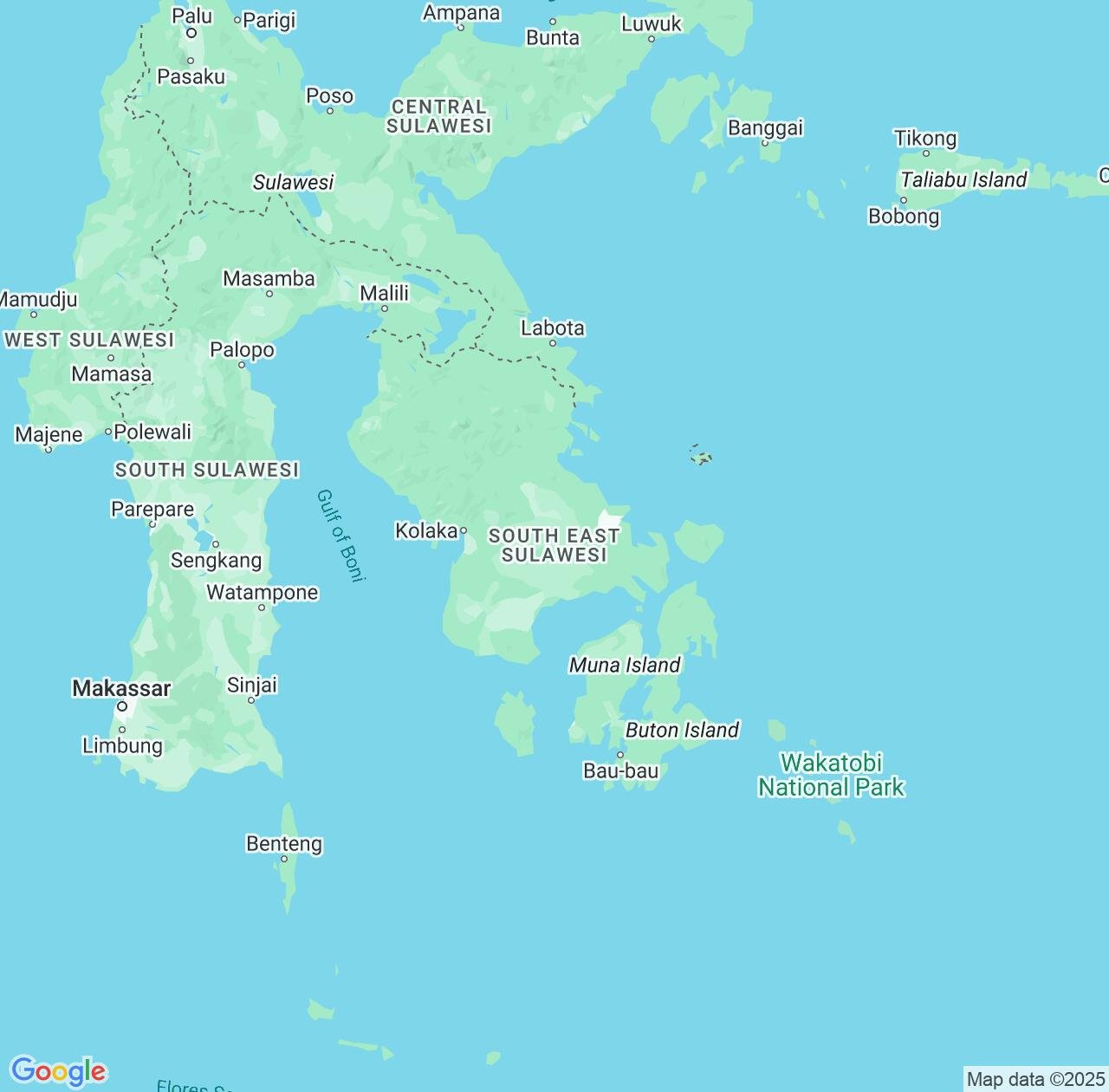 Map image for Intellectual Property Lawyers in Southeast Sulawesi and Indonesia IP firms at coordinates  ; .