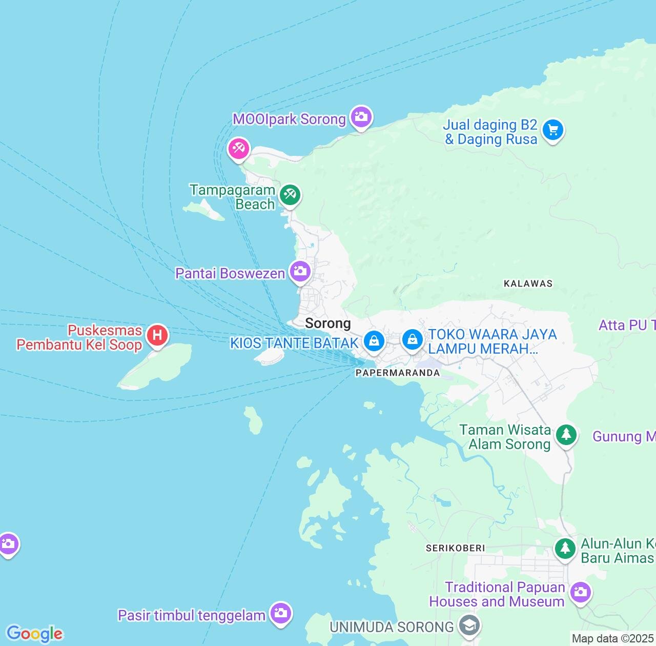 Map image for Intellectual Property Lawyers in Sorong and Southwest Papua IP firms at coordinates  ; .