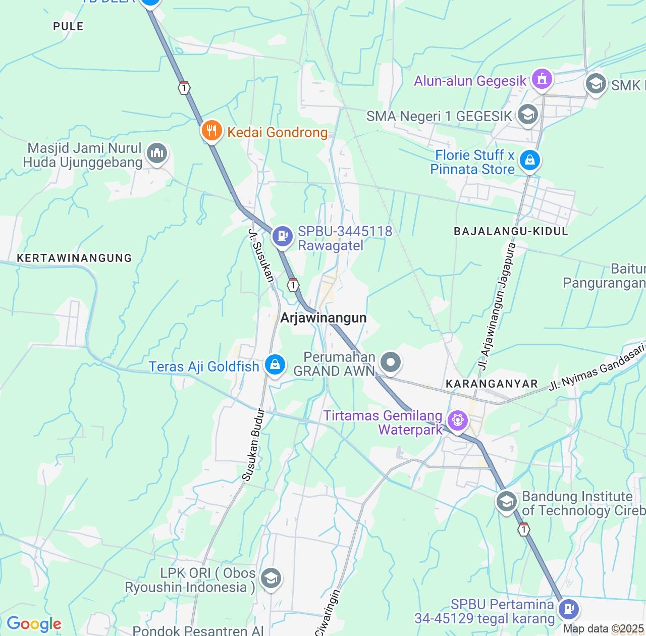 Map image for Intellectual Property Lawyers in Arjawinangun and West Java IP firms at coordinates  ; .