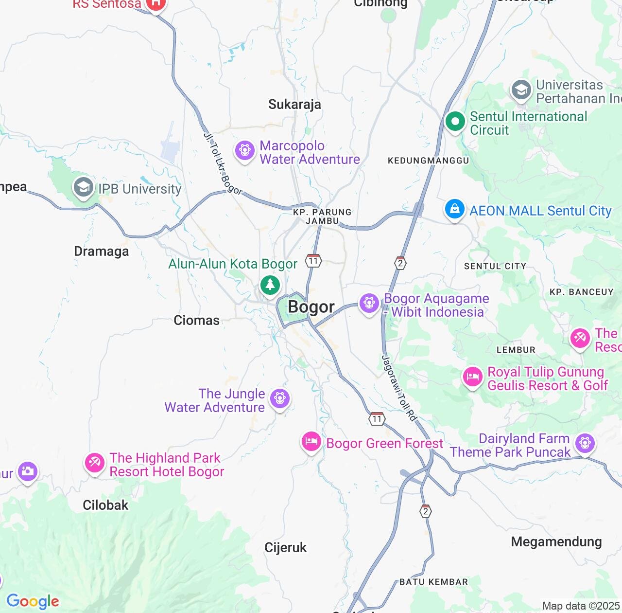 Map image for Intellectual Property Lawyers in Bogor and West Java IP firms at coordinates  ; .