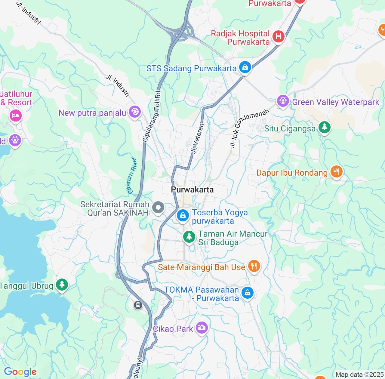 Map image for Intellectual Property Lawyers in Purwakarta and West Java IP firms at coordinates  ; .