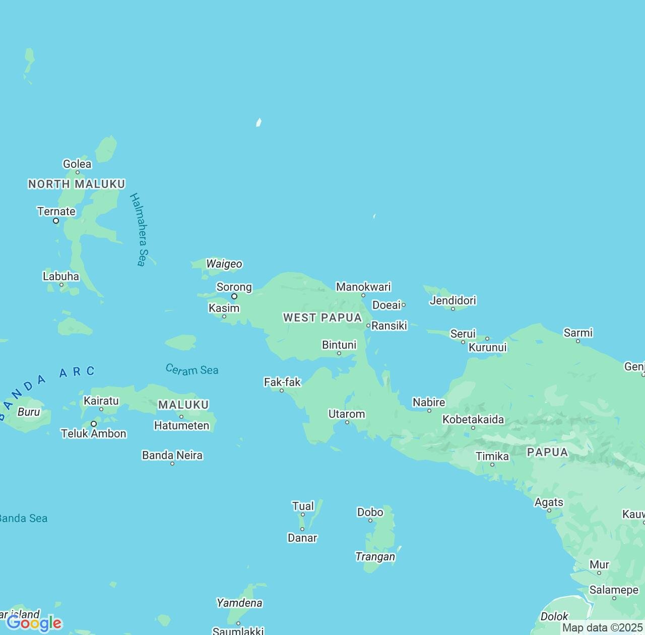 Map image for Intellectual Property Lawyers in West Papua and Indonesia IP firms at coordinates  ; .