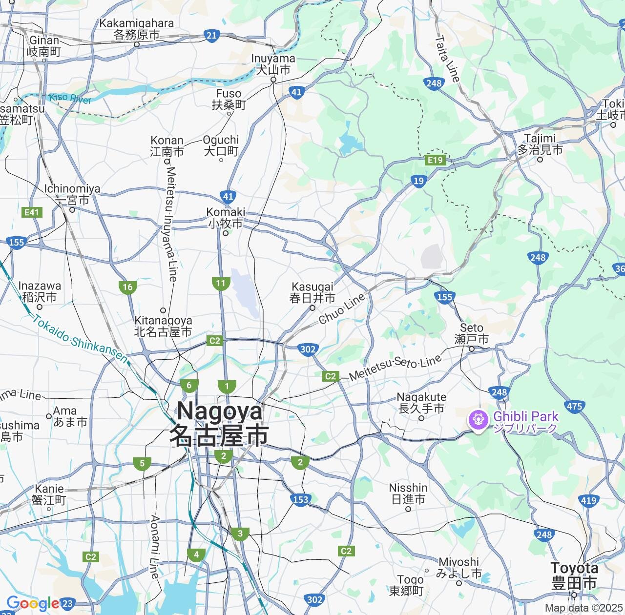 Map image for Intellectual Property Lawyers in Kasugai and Aichi IP firms at coordinates  ; .