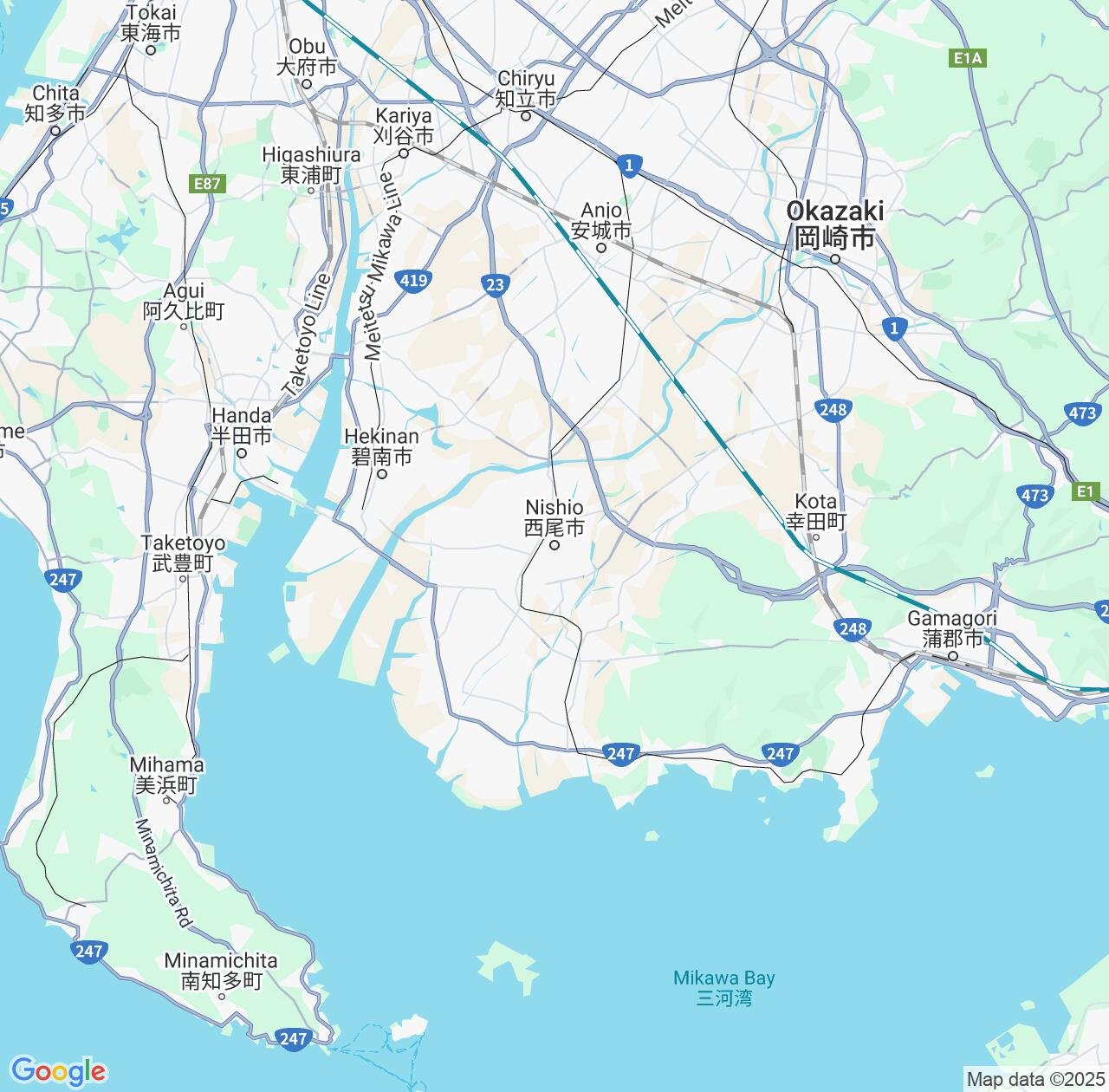 Map image for Intellectual Property Lawyers in Nishio and Aichi IP firms at coordinates  ; .