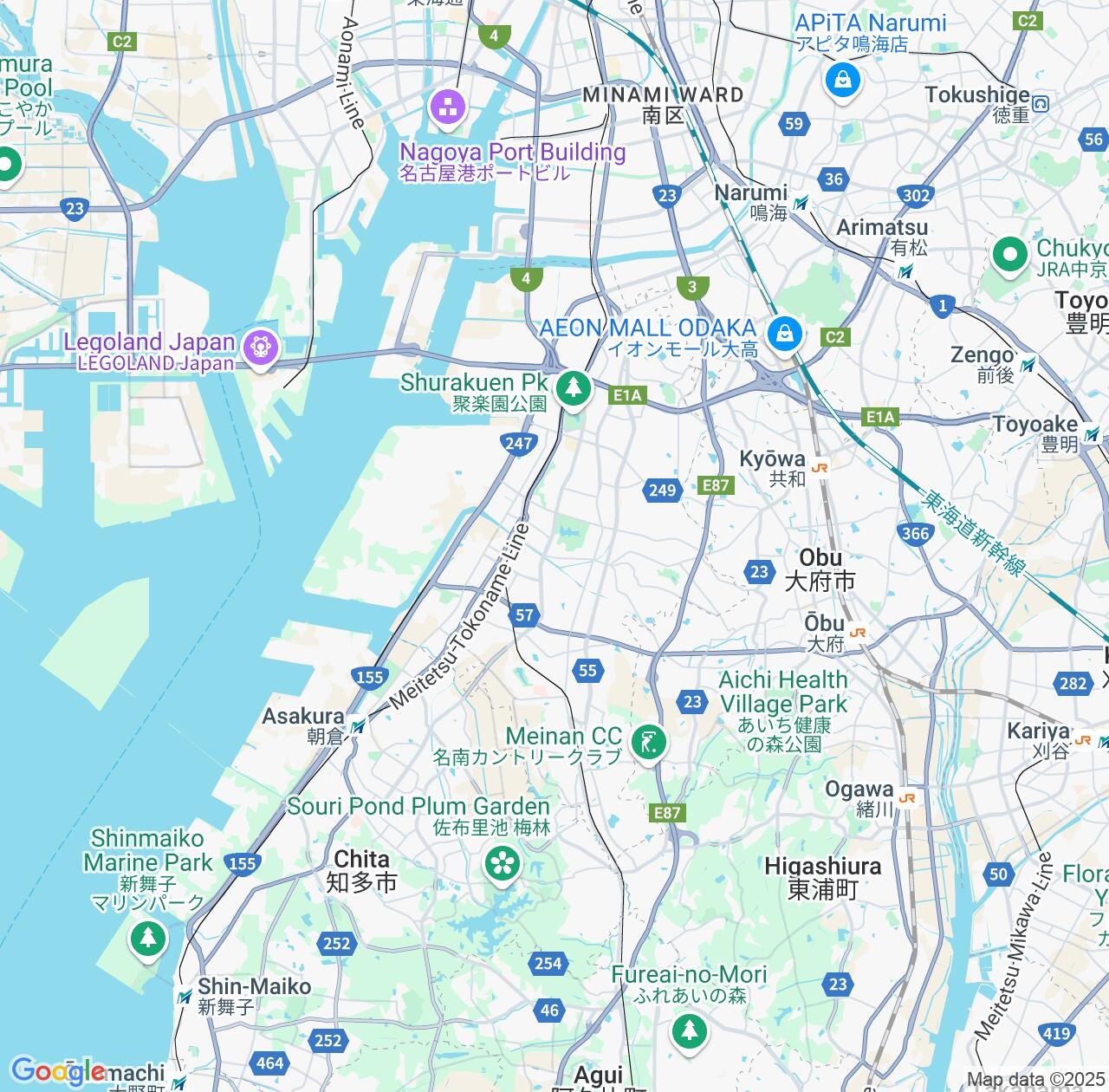 Map image for Intellectual Property Lawyers in Tokai and Aichi IP firms at coordinates  ; .