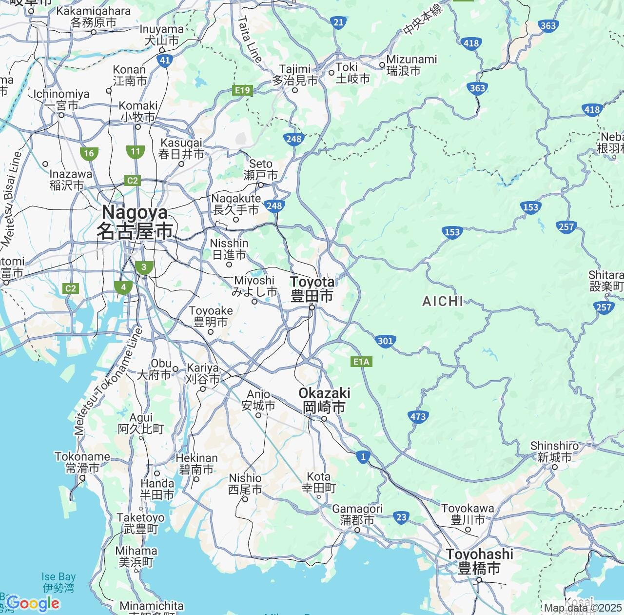 Map image for Intellectual Property Lawyers in Toyota and Aichi IP firms at coordinates  ; .