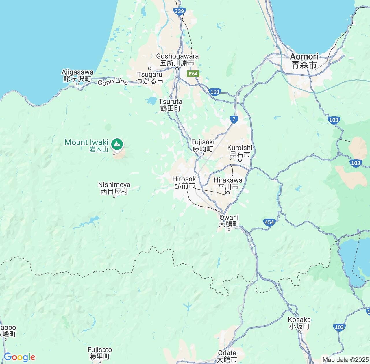 Map image for Intellectual Property Lawyers in Hirosaki and Aomori IP firms at coordinates  ; .