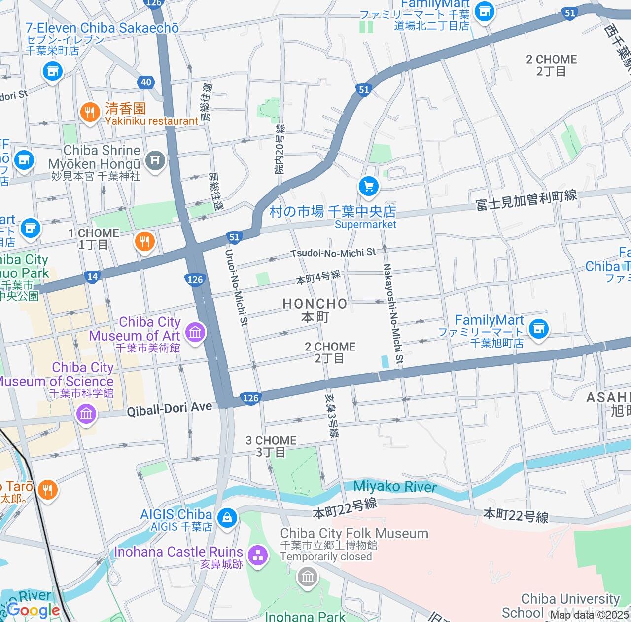 Map image for Intellectual Property Lawyers in Honcho and Chiba IP firms at coordinates  ; .