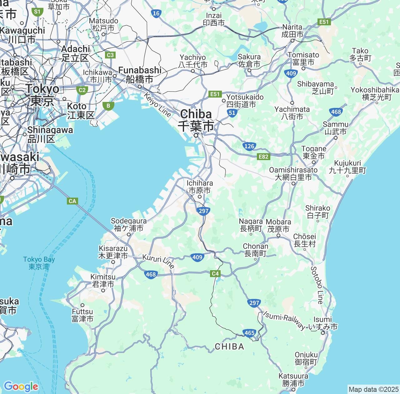 Map image for Intellectual Property Lawyers in Ichihara and Chiba IP firms at coordinates  ; .