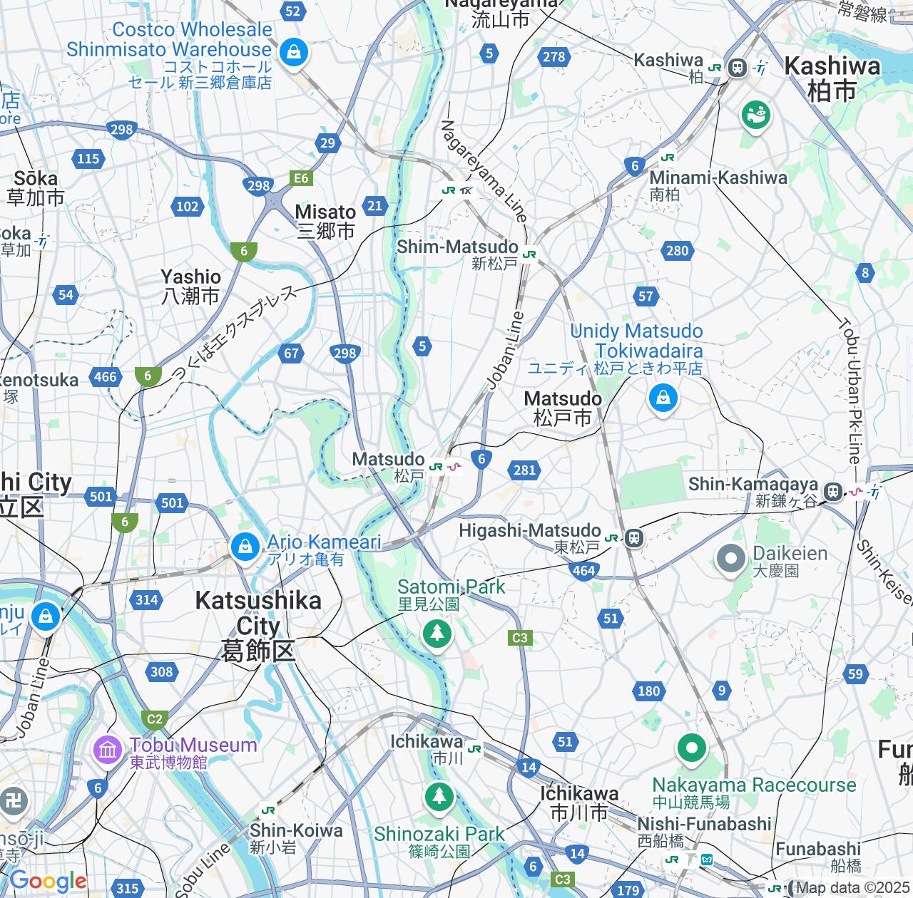 Map image for Intellectual Property Lawyers in Matsudo and Chiba IP firms at coordinates  ; .