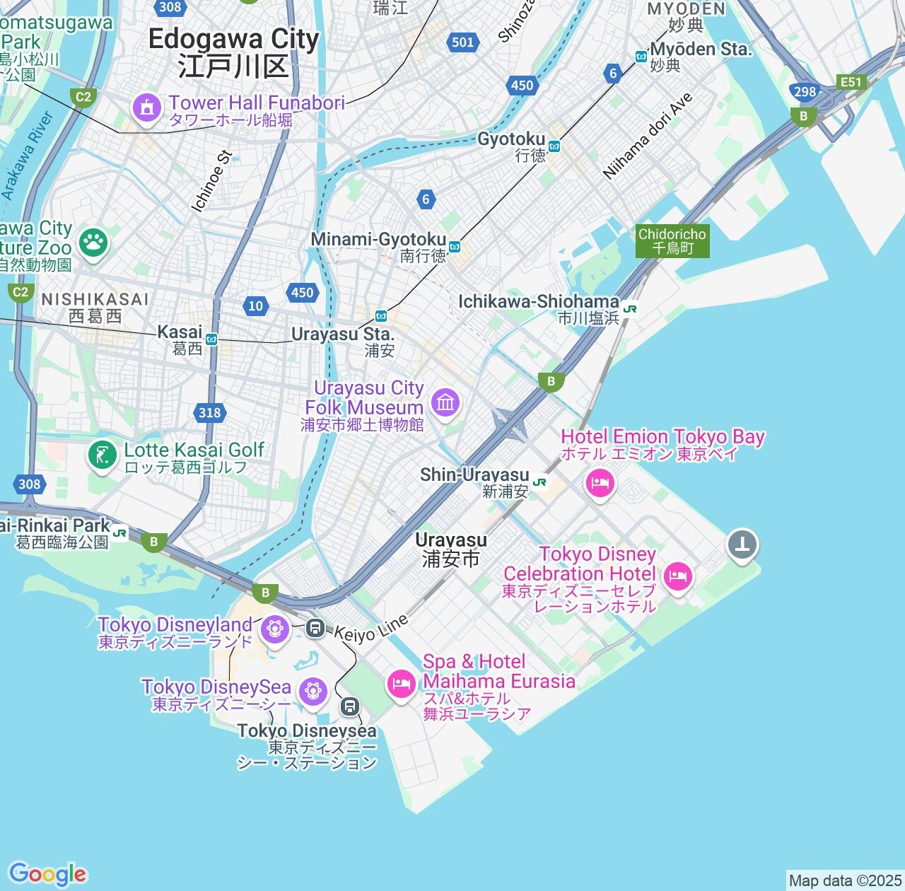 Map image for Intellectual Property Lawyers in Urayasu and Chiba IP firms at coordinates  ; .