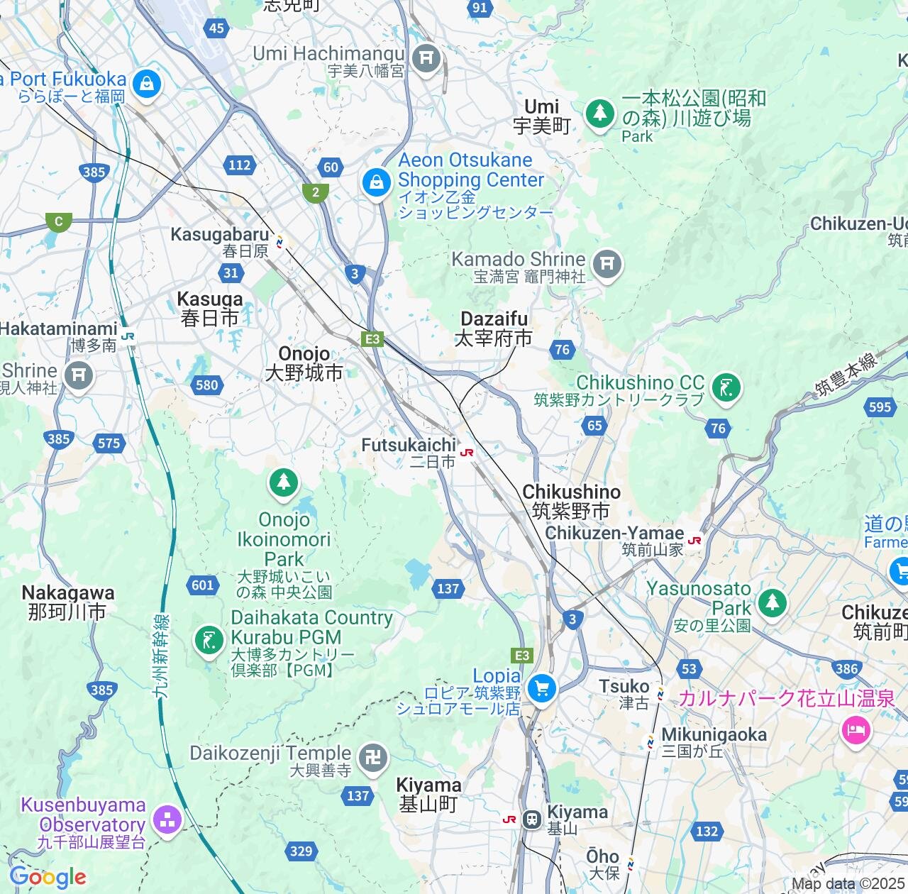 Map image for Intellectual Property Lawyers in Chikushino-shi and Fukuoka IP firms at coordinates  ; .
