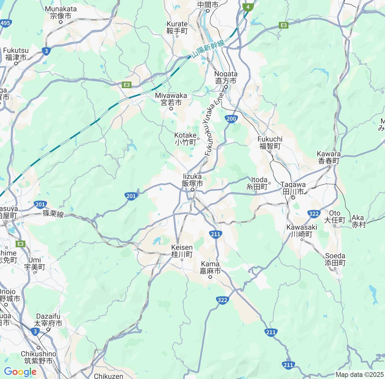 Map image for Intellectual Property Lawyers in Iizuka and Fukuoka IP firms at coordinates  ; .