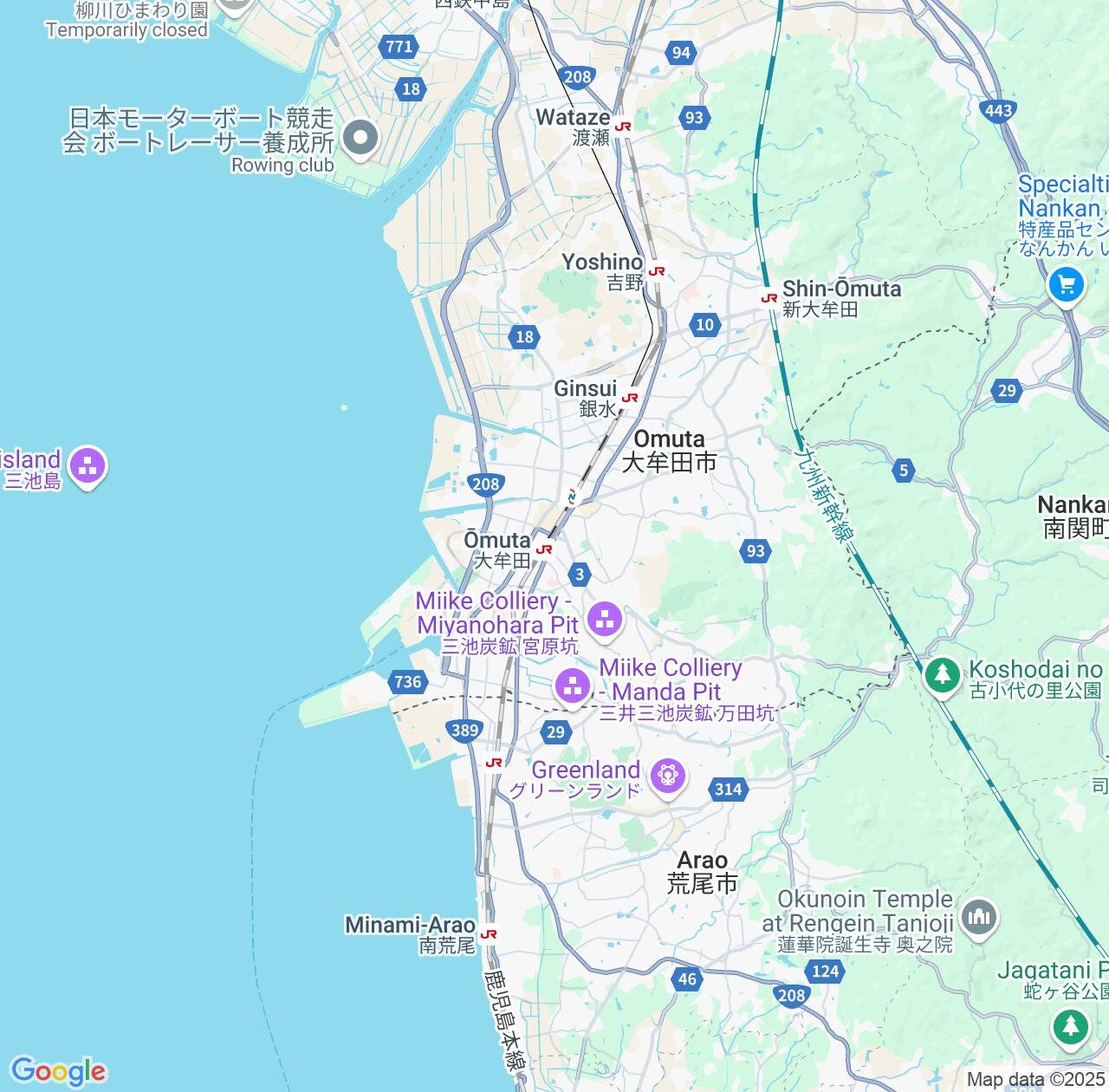 Map image for Intellectual Property Lawyers in Omuta and Fukuoka IP firms at coordinates  ; .